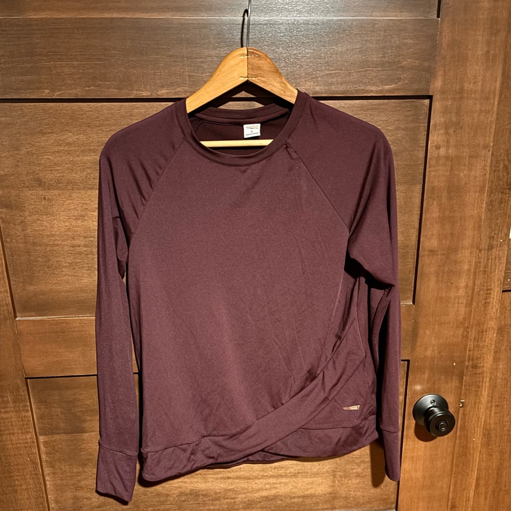 Copper Fit Pro Burgundy Long Sleeve Top